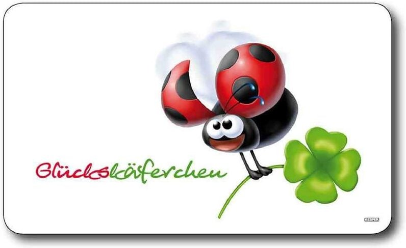 Dekor-Schneidbrett 'Glückskäfer' 23,5 x 14 cm, Melamin