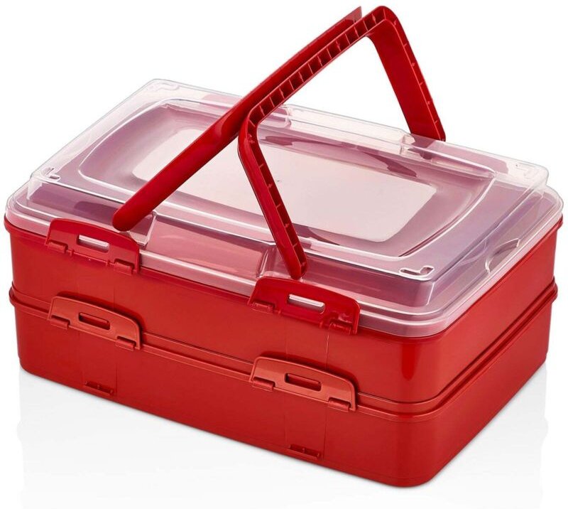 Herzberg - duplex geback tragebox zum mitnehmen red