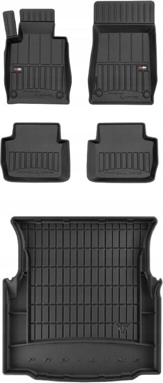 3D SET Gummifußmatten und Fußmatten BMW 3er E46 Coupe 1998-2005