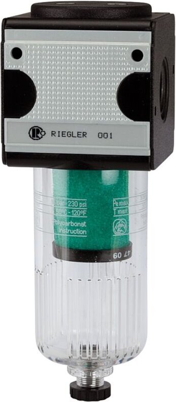 Mikrofilter »multifix«, mit PC-Behälter, 0,01 µm, bg 3, g 1/2 - Riegler