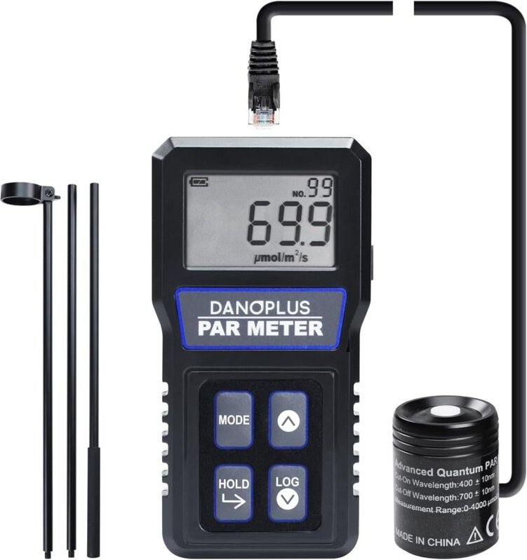 Quantum PAR-Messgerät, wasserdichtes PAR-Messgerät für Riffaquarienpflanzen, IP68, Quantum-Sensor, Vollspektrum-PPFD-Mes...