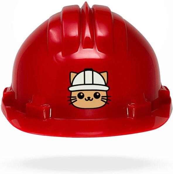 TAMS® Kinderhelm - Drehverschluss Rot Katze