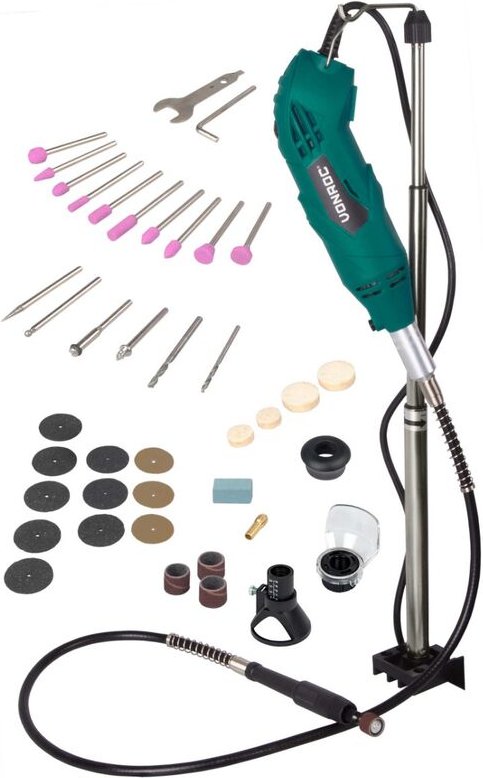 Multifunktionswerkzeug - Rotierend - 160W - Inkl. 40 Zubehörteile, 2 Aufsätze, flexibler Welle und Aufbewahrungstasche