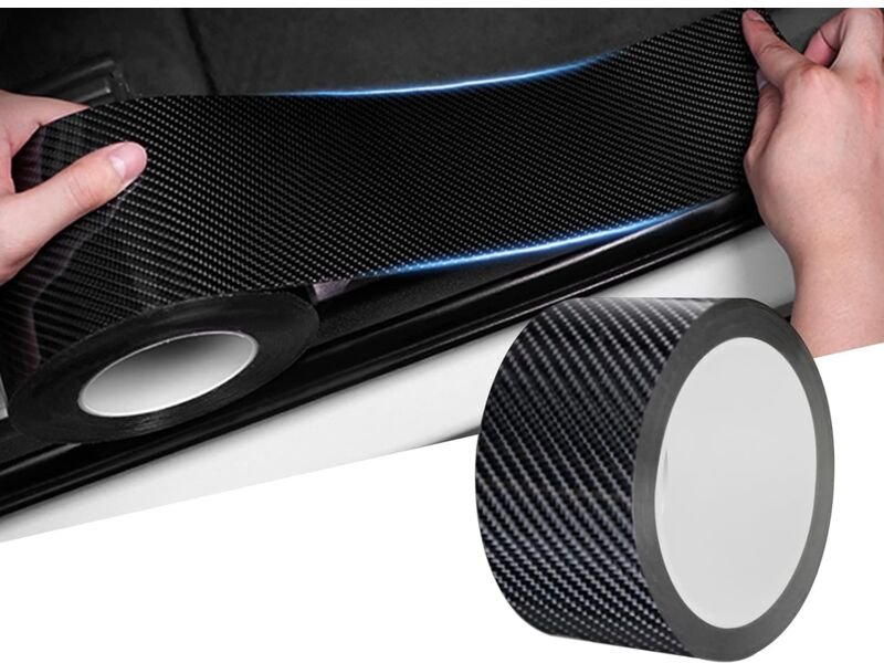 Thumbnail - 5 cm x 5 m 5D-Karbonfaser-Kantenschutzfolie für Autotüren, universeller Autostoßstangen-Schutzaufkleber für kratzfeste T...
