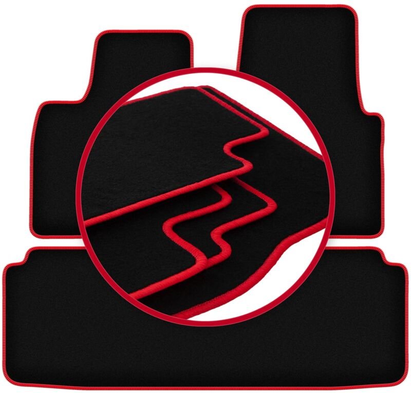 CARLUX-RED Autofußmatten für: Tesla SI Limousine (2012-2016)