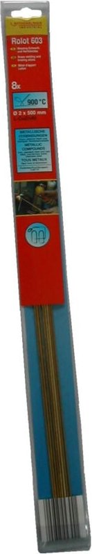 Satz mit 8 blanken Messingloten 500 mm Rolot 603 ROTHENBERGER ROTHENBERGER
