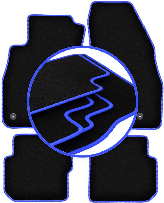 CARLUX-BLUE Autofußmatten für: Alfa Romeo Mito Fließheck (2008-2019)