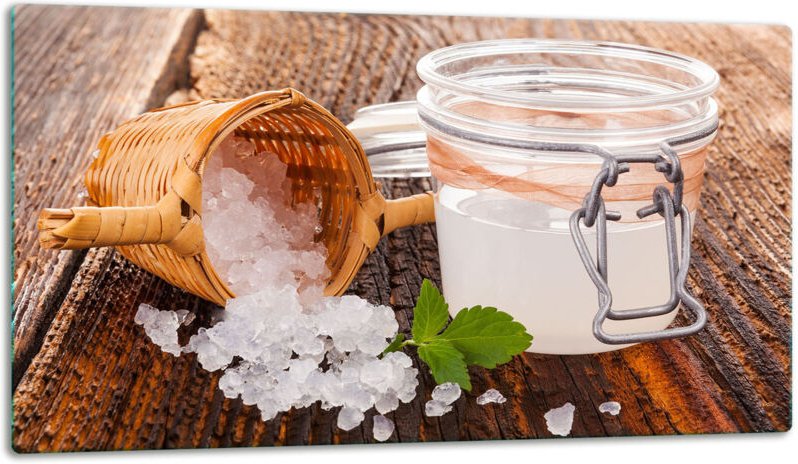 Glasschild Schneidebrett 52x30 Salz