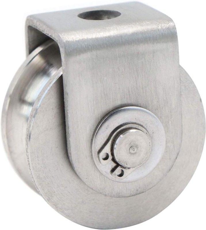 Thumbnail - Einzelrolle, Edelstahl-Kabelrolle, Heberolle, Kletterrolle, Laderollenrolle, Heberolle, Kapazität 30 kg – 1 Stück, Silbe...