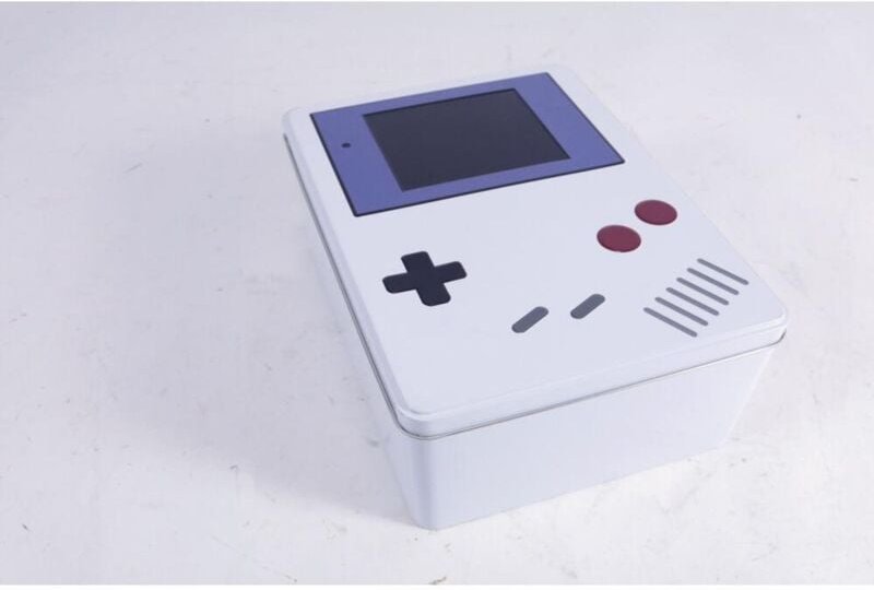 Buri - 6 x Metalldose Gameboy Box Aufbewahrung Ordnung Behälter Kinder Blech Vorrats