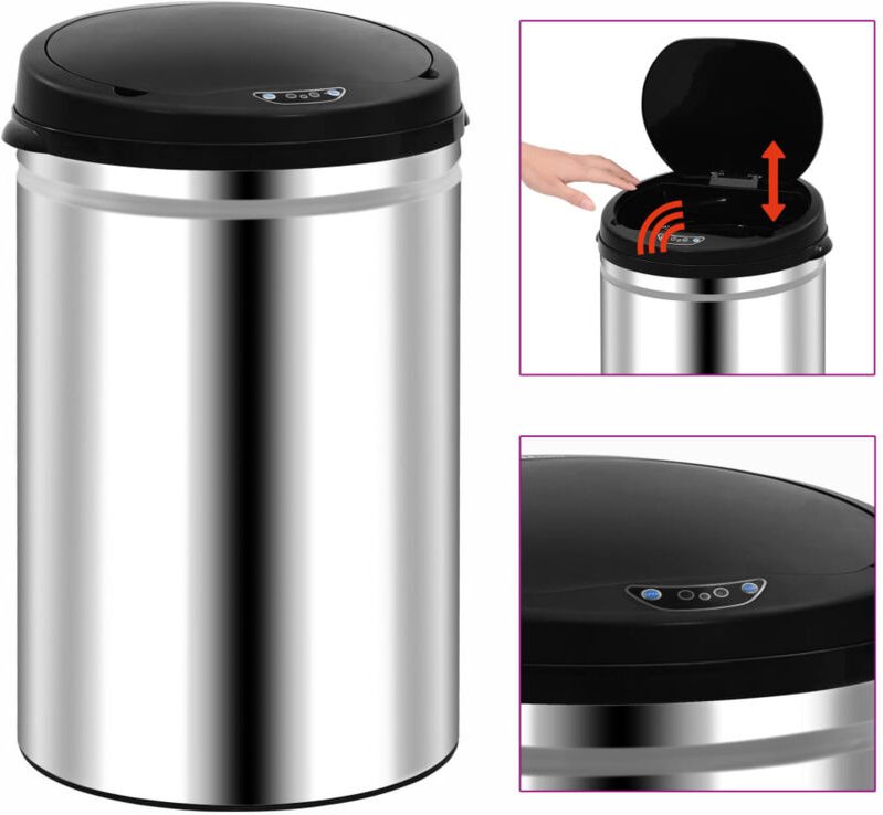 Automatischer Sensor-Mülleimer 30 l Edelstahl - Vidaxl