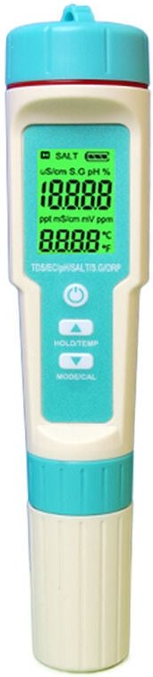 Thumbnail - Testeur De Qualité de L'eau, Testeur ph Mètre 7 en 1 et ph/tds/salt/orp/s.g/temp/ec, PH-mètre Avec Écran lcd, Pour Eau P...