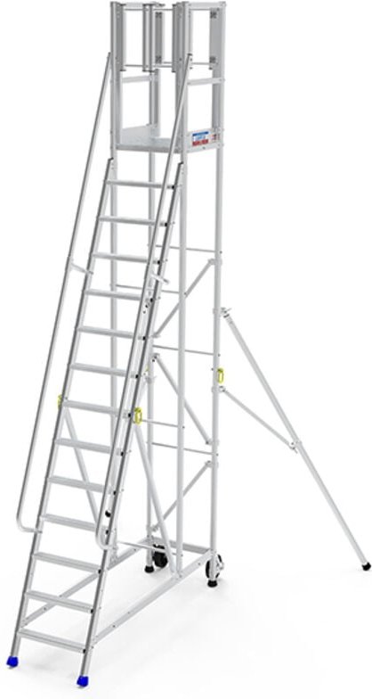 Escabeau 12 marches - Portillon frontale - Hauteur max. travail 5.00 - ER12SF-2P