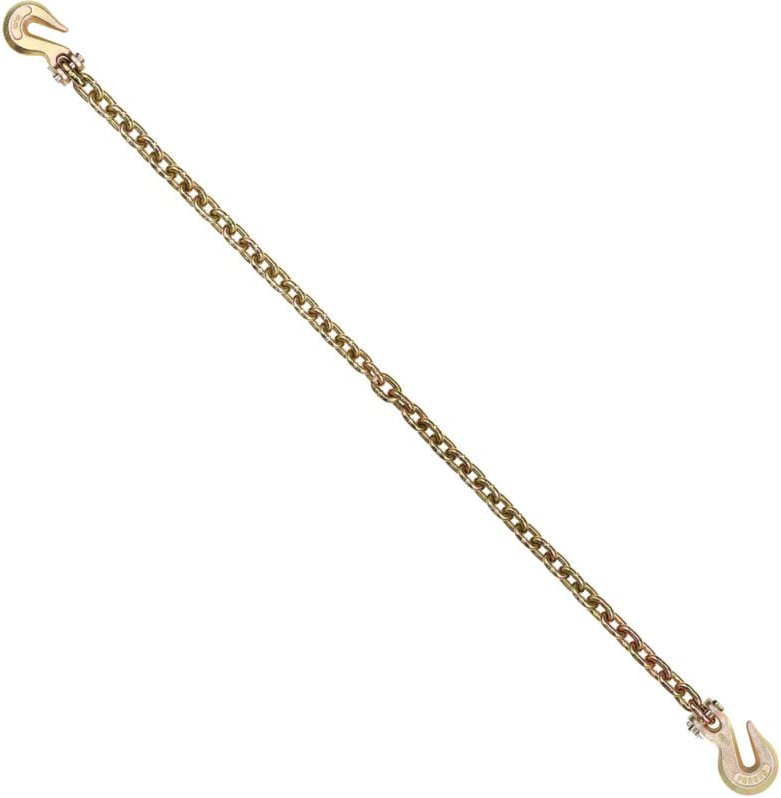 Mophorn - G80 Transport-Binderkette, 3/8 Zoll x 10,3 Fuß, mit Gabelkopf-Greifhaken, Tragkraft 7100 lbs, Schwerlast für L...