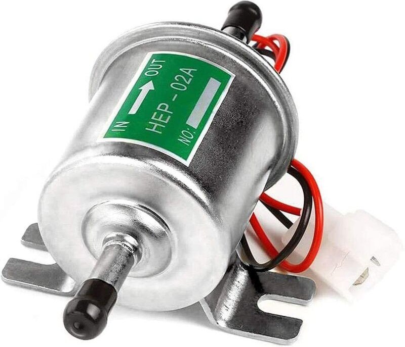 CCYKXA Universelle elektrische Kraftstoffpumpe (Silber), Niederdruck-Inline-Kraftstoffpumpenmodul, Dieselmotor, Inline-A...
