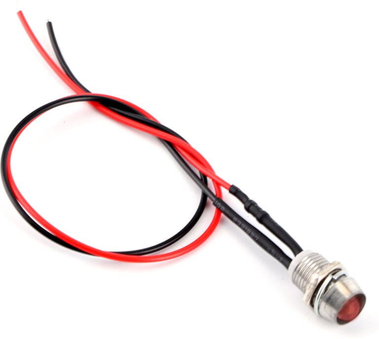 Zoternen - 4 Stück 12V 8mm led Panel Pilot Dash Warnleuchte Anzeigelampe Auto Van RotAuto & Motorrad: Teile, Auto-Ersatz...