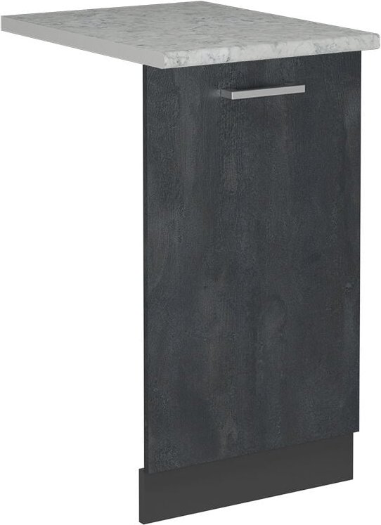 Thumbnail - Vicco - Geschirrspülblende R-Line, Schwarz Beton, 45 cm , ap Marmor