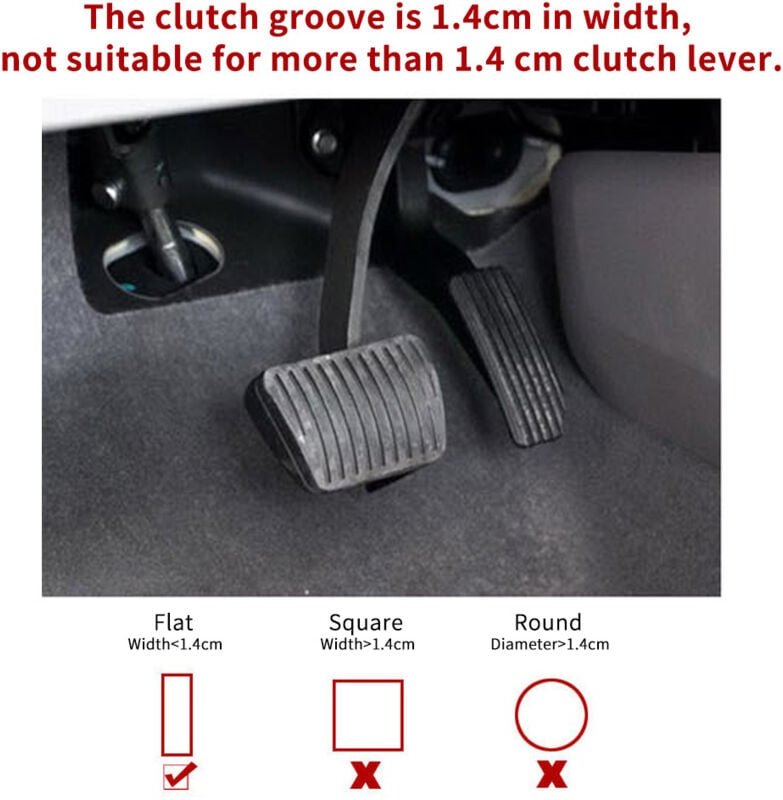 Zoternen - Bremspedalschloss, verstellbares Edelstahl-Kupplungsschloss mit 8 Löchern, Diebstahlsicherung mit 2 Schlüssel...