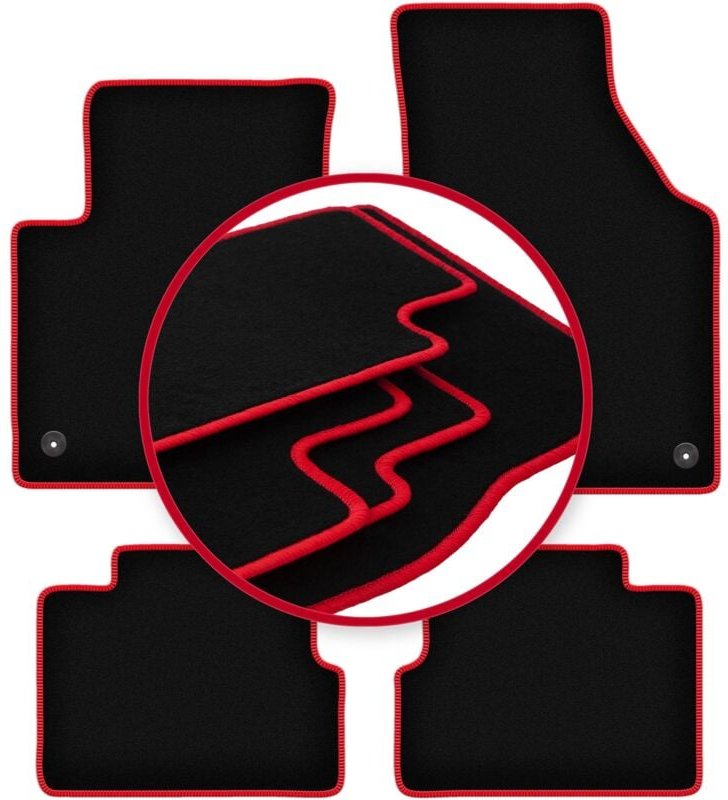 CARLUX-RED Autofußmatten für: Jeep Cherokee KL SUV (2013-)
