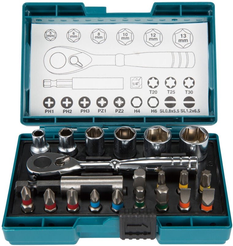 21tlg. Ratschen- und Bitset (B-54081) - Makita