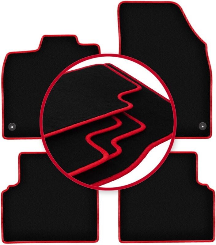 CARLUX-RED Autofußmatten für: Volkswagen ID.3 Fließheck (2019-)
