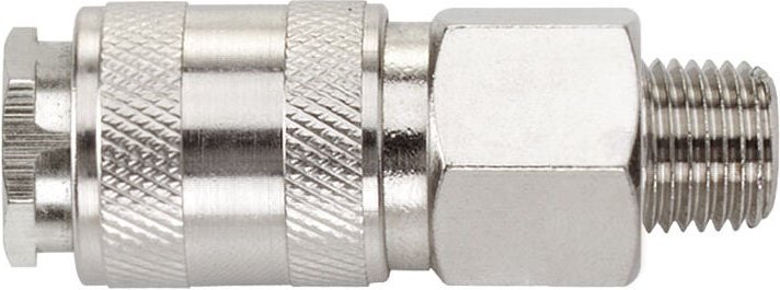 Kit 2 universelle schnellhahn 1/4 maennlich gewinde fuer druckluft Fervi 0785/1m