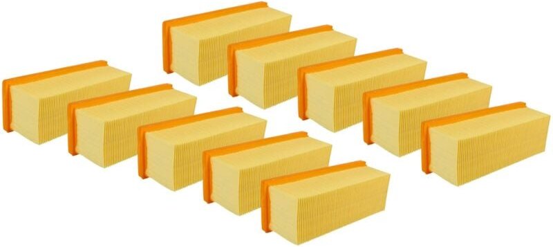 10x Flachfaltenfilter kompatibel mit Kärcher 3001 hot, 3001, A2701, a 2701, A2731 pt, 2801 plus Staubsauger - Filterelem...