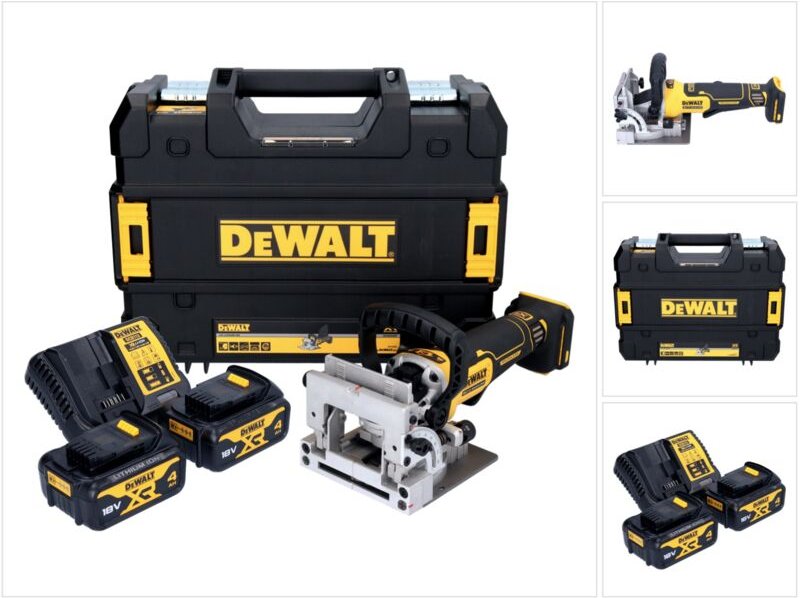 Dcw 682 M2T Akku Flachdübelfräse 18 v 102 x 20 mm Brushless + 2x Akku 4,0 Ah + Ladegerät + tstak - Dewalt