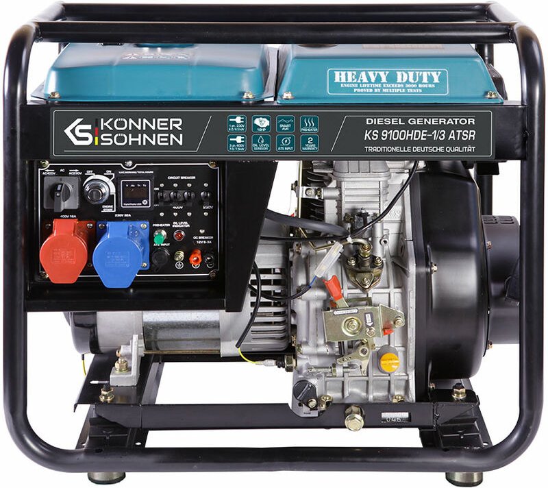 Könner&söhnen - KS9100HDE-1/3 atsr Stromerzeuger Stromgenerator Diesel Notstromaggregat 6.5 kW