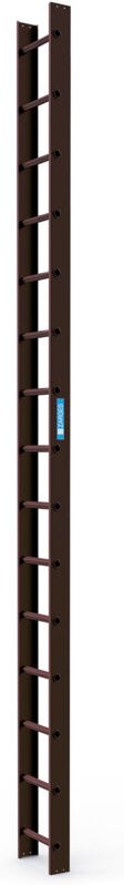 Zarges Dachleiter 15 Sprossen braun