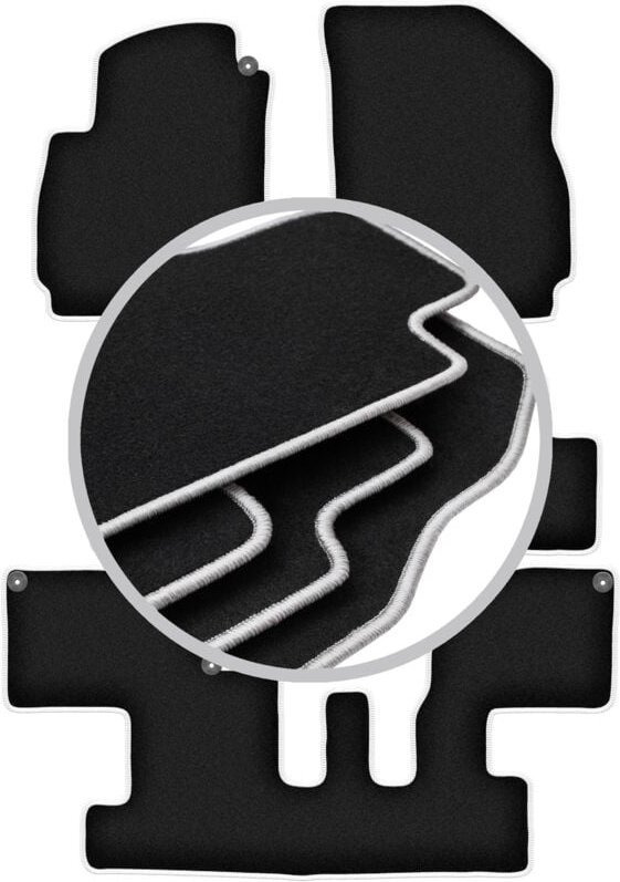 CARLUX-SILVER Autofußmatten für: Chevrolet Orlando I Minivan (2010-2018)