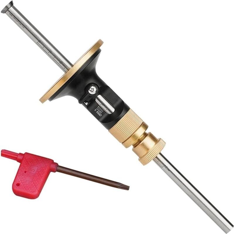 Radmarkierungslehre mit T15-Schraubenschlüssel, 0,2 mm leichtes Radmarkierungslehren-Set, Mikroeinsteller für die Holzbe...