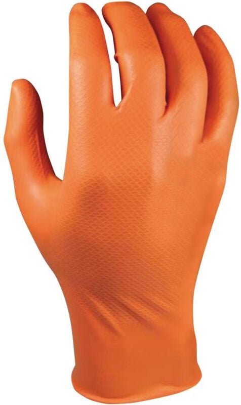 Handschuh Grippaz,Gr. L, orange(Box a 50 Stück)
