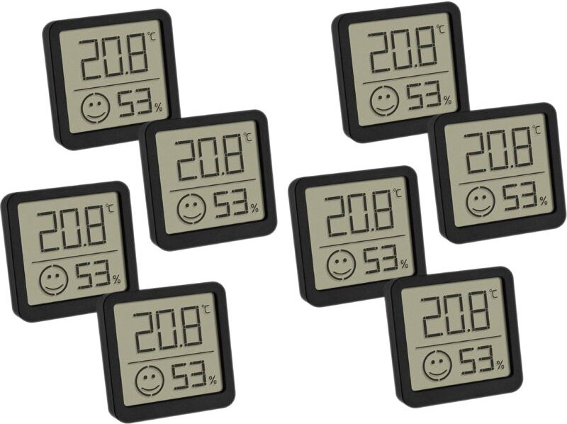 Thumbnail - TFA Digitales Thermo-Hygrometer 30.5053.01.02, 8 Stück, schwarz