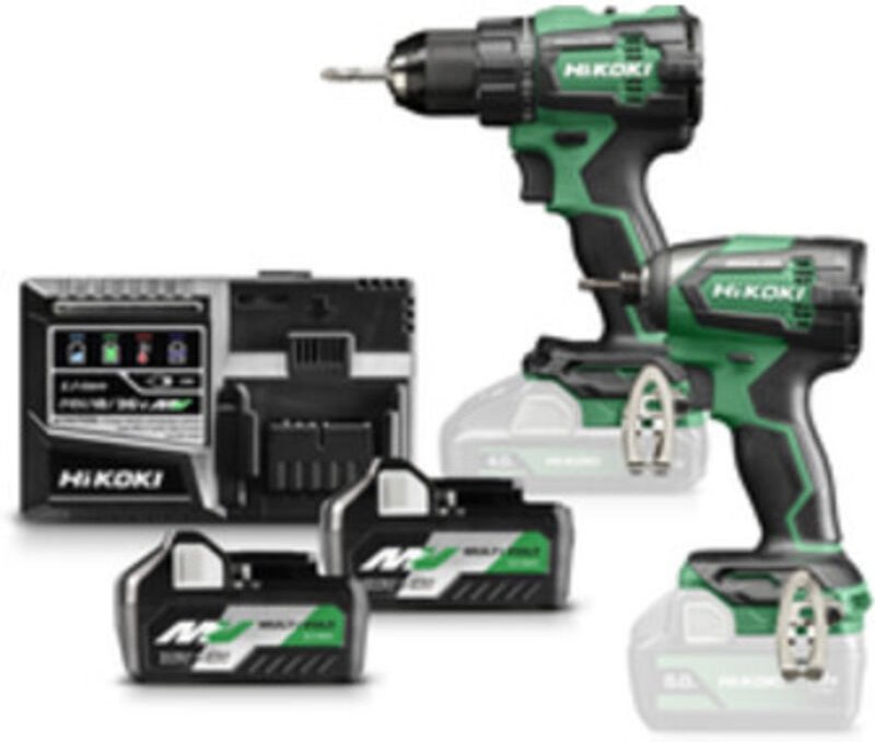 Hikoki - Combo-Kit Akku-Bohrschrauber + Schlagschrauber KC18DE-2 + 2x Akkus BSL36A18