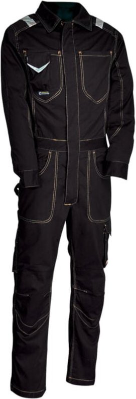 Cofra Arbeitsoverall mit vielen Taschen Schwarz 52