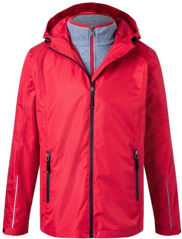 James&nicholson - Funktionelle Doppeljacke Herren JN1154 Gr. 2XL red/black