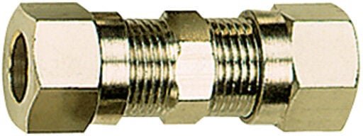 Gerade Verschraubung, Rohr-Außen-Ø 15 mm, sw 24, SW1 27, ms vern. - Riegler