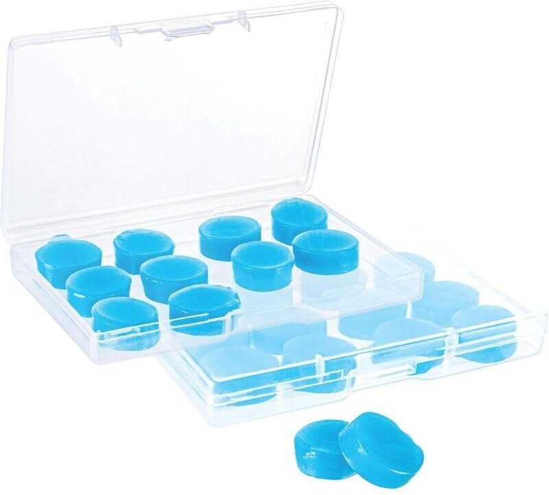 KZQ - 12 paia di tappi per le orecchie in silicone morbido modellabile in 2 comode custodie da viaggio per dormire, nuot...