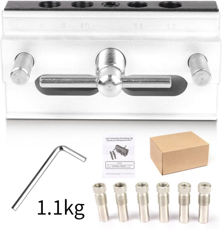 Selbstzentrierendes Dübellehren-Lochbohrführungspositionierungswerkzeug für die Holzbearbeitung