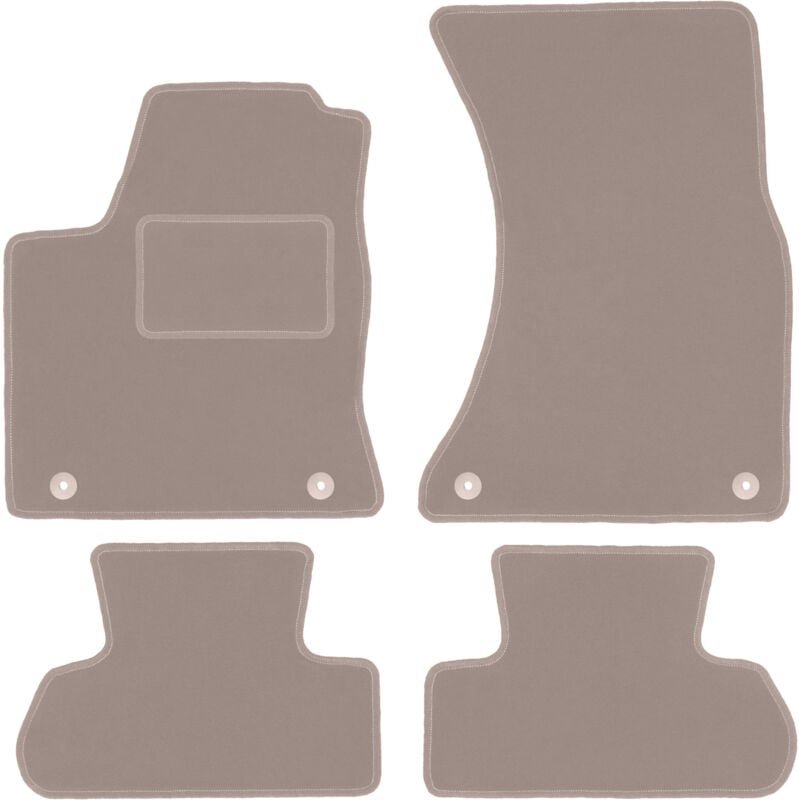 Beige Veloursmatten für: Audi Q5 I SUV (2008-2017)