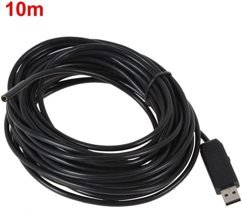 Trade Shop Traesio - Trade Shop - usb-endoskop flexible kamera 4 led 10MM 10 meter wasserdichte sonde -
