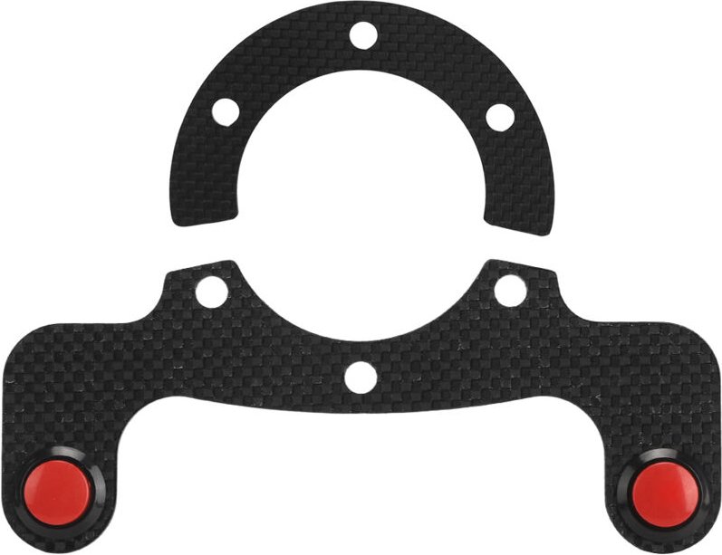 Eosnow - Externe Hupenknopf-Kits aus Kohlefaser für MOMO/OMP/Nardi/Sparco, 6-Schrauben-Lenkrad, Doppelknopf