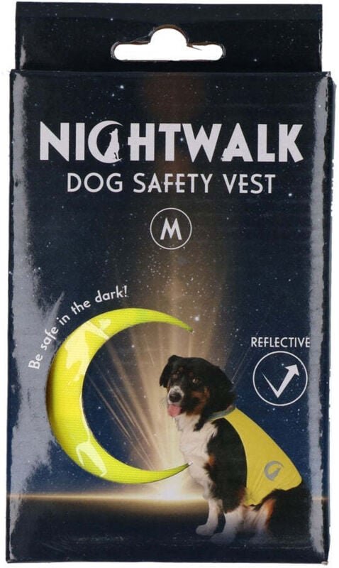 Nightwalk sicherheitsweste fur hunde gelb medium