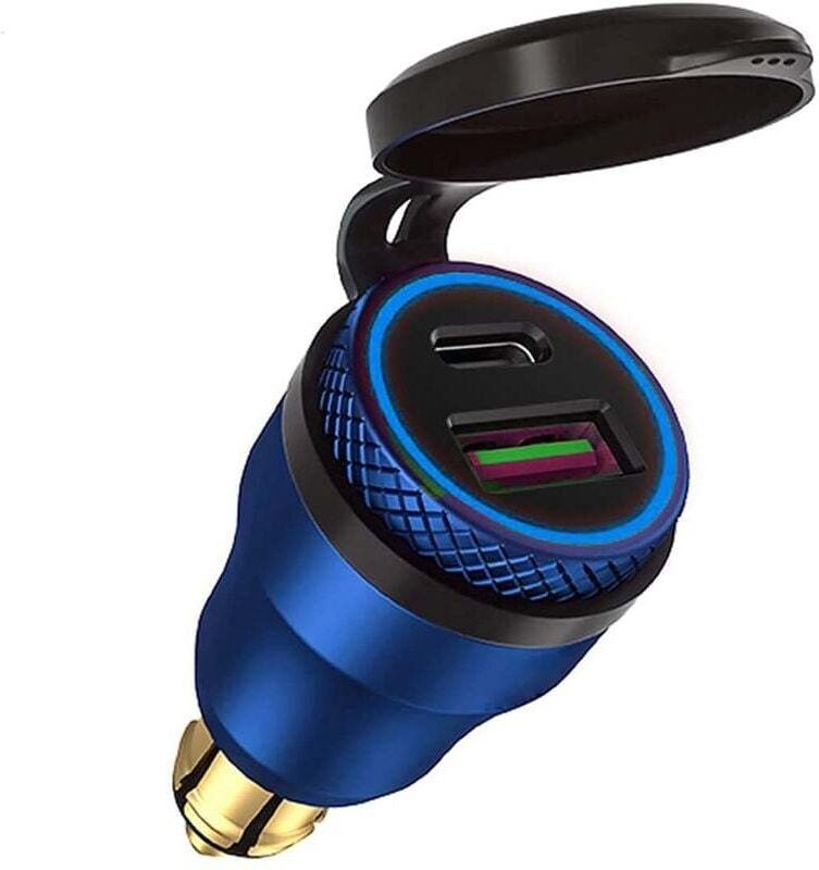 Thumbnail - Motorrad-USB-Zigarettenanzünder-Adapter, Dual-USB-Buchse, 12 v, pd 3.0 und qc 3.0, für bmw Motorrad - Gabrielle
