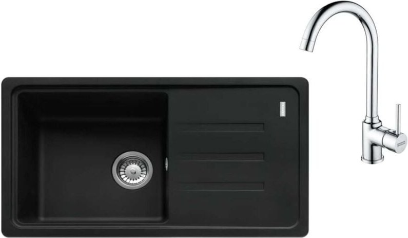 Sets - Küchenset G267MČ, Fragranitspüle bsg 611-78/39 und Armatur fp 9000.031, schwarz matt/Chrom 114.0700.754 - Franke