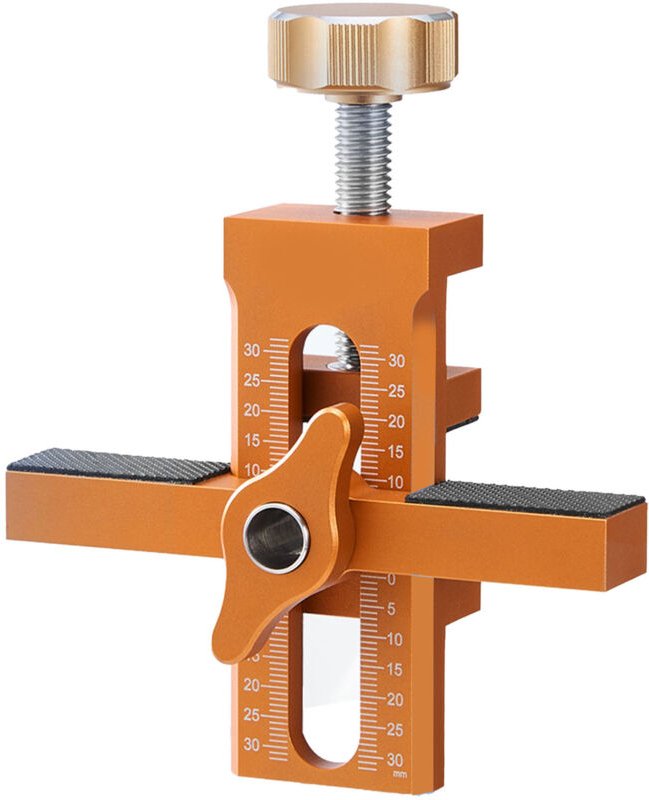 Jeffergarden - Kabinettstür Montage-Jig-Installation Positionierer Einstellbarer Aluminiumlegierung Holzbearbeitungsstuf...