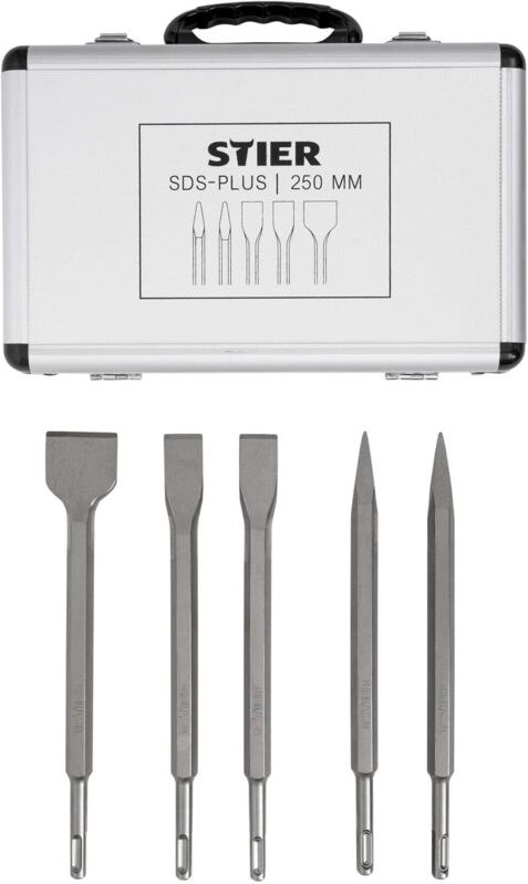 SDS-Plus Meißelsatz 5-tlg. 250mm - Stier