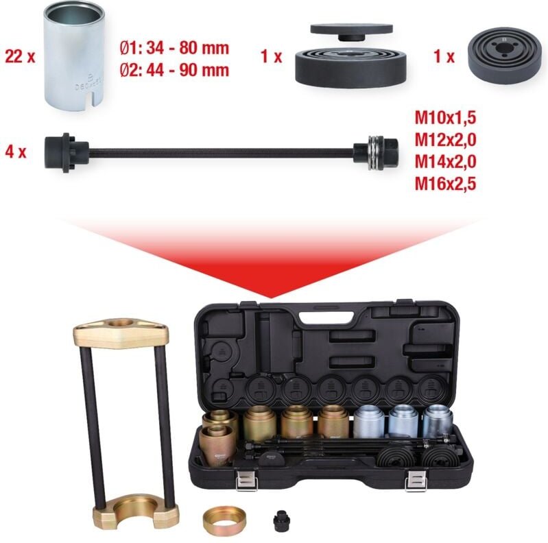 KS Tools Universal-Presswerkzeug-Satz für Achsteile, 38-tlg