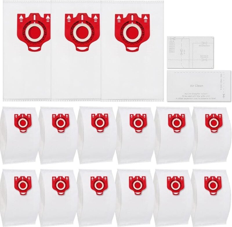 15 Stück Staubsaugerbeutel für Miele fjm Complete Series C1 Compact C1 C2 fjm Series S2 S3 S4 S5 S6 S7 Staubbeutel für M...